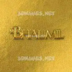 bhaumil in All Gold style - 3D name wallpaper