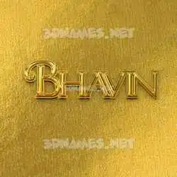 bhavin in All Gold style - 3D name wallpaper