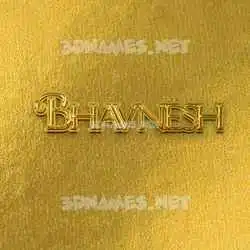 bhavnesh in All Gold style - 3D name wallpaper