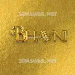 bhavni in All Gold style - 3D name wallpaper