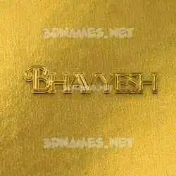 bhavyesh in All Gold style - 3D name wallpaper