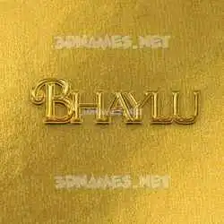 bhaylu in All Gold style - 3D name wallpaper