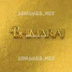 bhimaraj in All Gold style - 3D name wallpaper