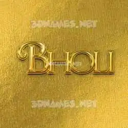 bholi in All Gold style - 3D name wallpaper