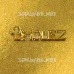 bholiez in All Gold style - 3D name wallpaper