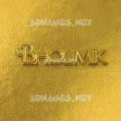 bhoumik in All Gold style - 3D name wallpaper