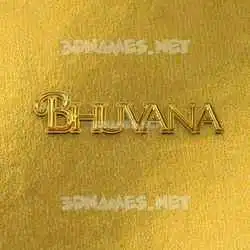 bhuvana in All Gold style - 3D name wallpaper