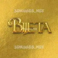 bijeta in All Gold style - 3D name wallpaper