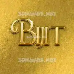 bijit in All Gold style - 3D name wallpaper