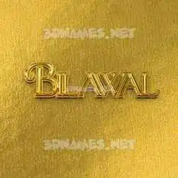 bilawal in All Gold style - 3D name wallpaper