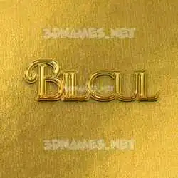 bilcul in All Gold style - 3D name wallpaper