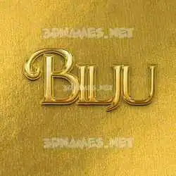 bilju in All Gold style - 3D name wallpaper
