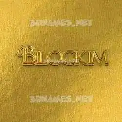 bilogkim in All Gold style - 3D name wallpaper