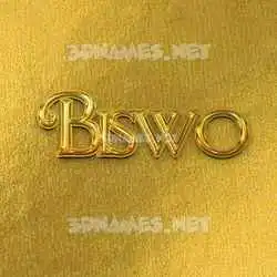biswo in All Gold style - 3D name wallpaper