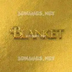 blanket in All Gold style - 3D name wallpaper