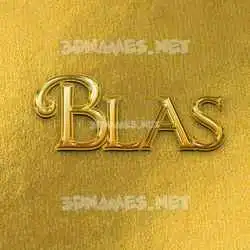 blas in All Gold style - 3D name wallpaper