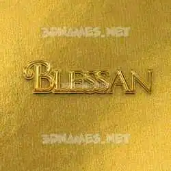 blessan in All Gold style - 3D name wallpaper