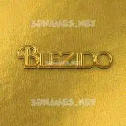 blezido in All Gold style - 3D name wallpaper