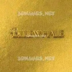 bluewhale in All Gold style - 3D name wallpaper