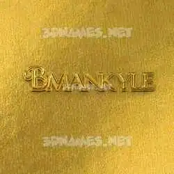bmankyle in All Gold style - 3D name wallpaper