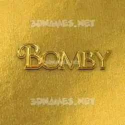 bomby in All Gold style - 3D name wallpaper