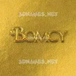 bomcy in All Gold style - 3D name wallpaper