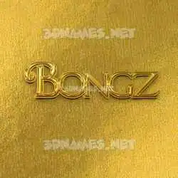 bongz in All Gold style - 3D name wallpaper