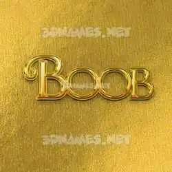 boob in All Gold style - 3D name wallpaper