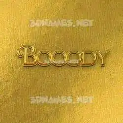 booody in All Gold style - 3D name wallpaper