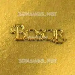 bosqr in All Gold style - 3D name wallpaper