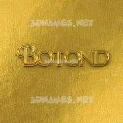 botond in All Gold style - 3D name wallpaper