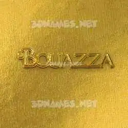 bouazza in All Gold style - 3D name wallpaper