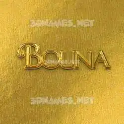 bouna in All Gold style - 3D name wallpaper