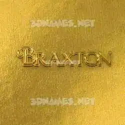 braxton in All Gold style - 3D name wallpaper