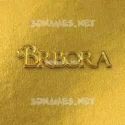 brbora in All Gold style - 3D name wallpaper