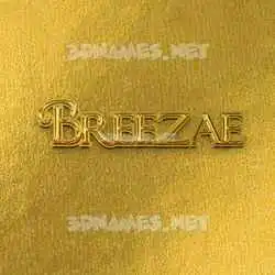 breezae in All Gold style - 3D name wallpaper