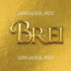 brei in All Gold style - 3D name wallpaper