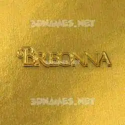 breonna in All Gold style - 3D name wallpaper