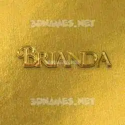 brianda in All Gold style - 3D name wallpaper