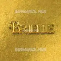 brielle in All Gold style - 3D name wallpaper