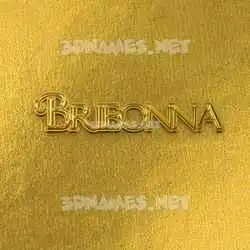 brieonna in All Gold style - 3D name wallpaper