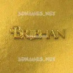 brijbhan in All Gold style - 3D name wallpaper