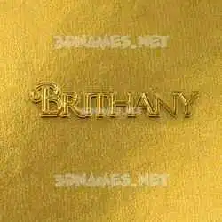 brithany in All Gold style - 3D name wallpaper