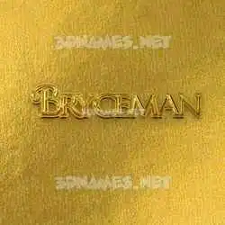 bryceman in All Gold style - 3D name wallpaper