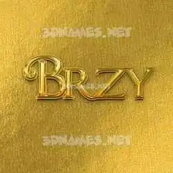 brzy in All Gold style - 3D name wallpaper