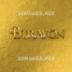 btrayon in All Gold style - 3D name wallpaper