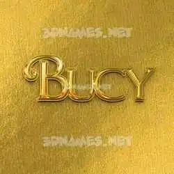 bucy in All Gold style - 3D name wallpaper