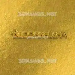 buddhbhusha in All Gold style - 3D name wallpaper