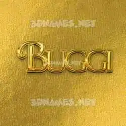 buggi in All Gold style - 3D name wallpaper