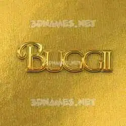 buggii in All Gold style - 3D name wallpaper